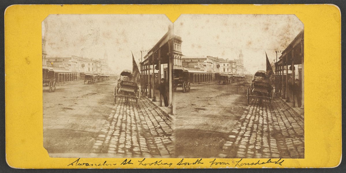 Swanston Street, Melbourne, Melbourne City (c. 1869)