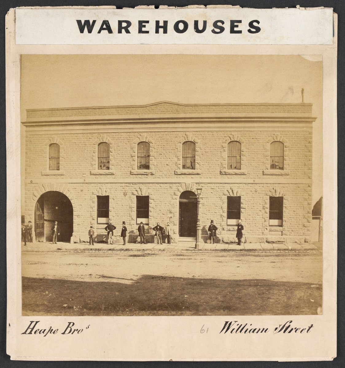 Heape Bros. William Street, Melbourne City (1861)