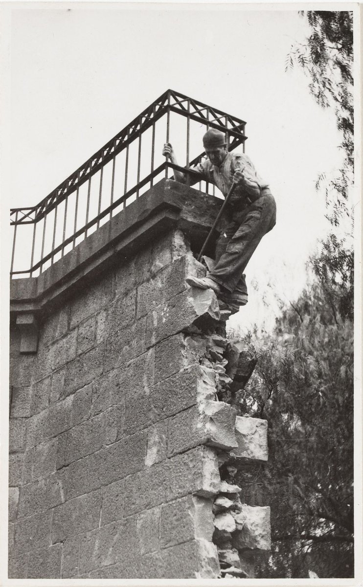 Old Melbourne Gaol being demolished on April 19, 1937, Melbourne City