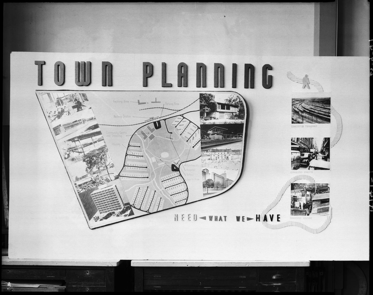 Melbourne Technical College (R.M.I.T.) displays including town planning, architecture, sculpture, furniture, building and industrial design, fabric and art displays (1947)