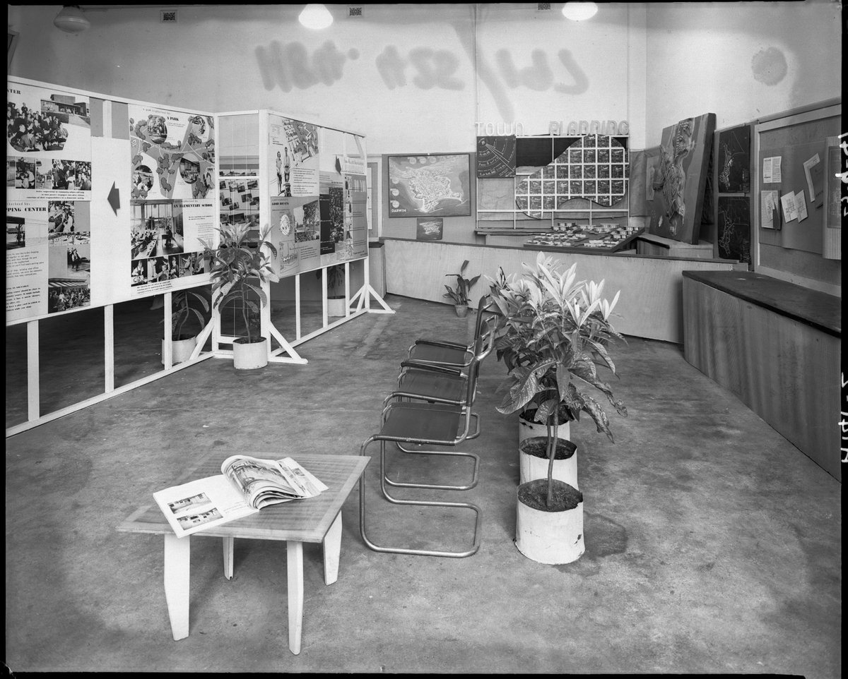 View of town-planning walk-in exhibit, Melbourne Technical College (R.M.I.T.) (1947)