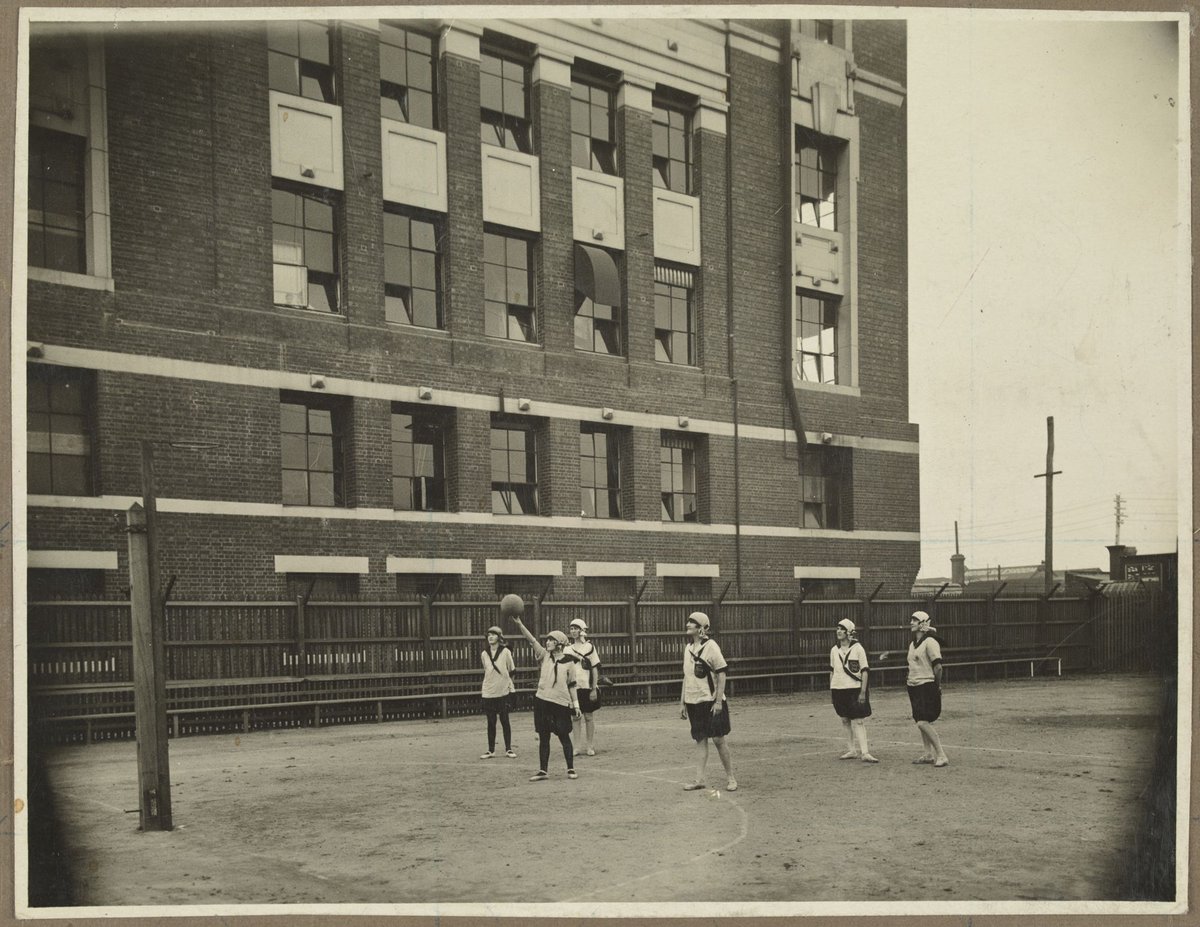 [Young women on basket ball, Richmond (1920–30)