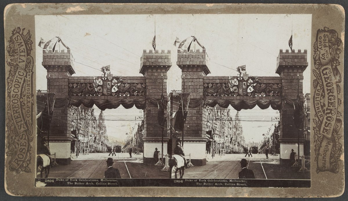 Duke of York Celebrations Melbourne. The Butter Arch Collins Street, Melbourne City (1901)