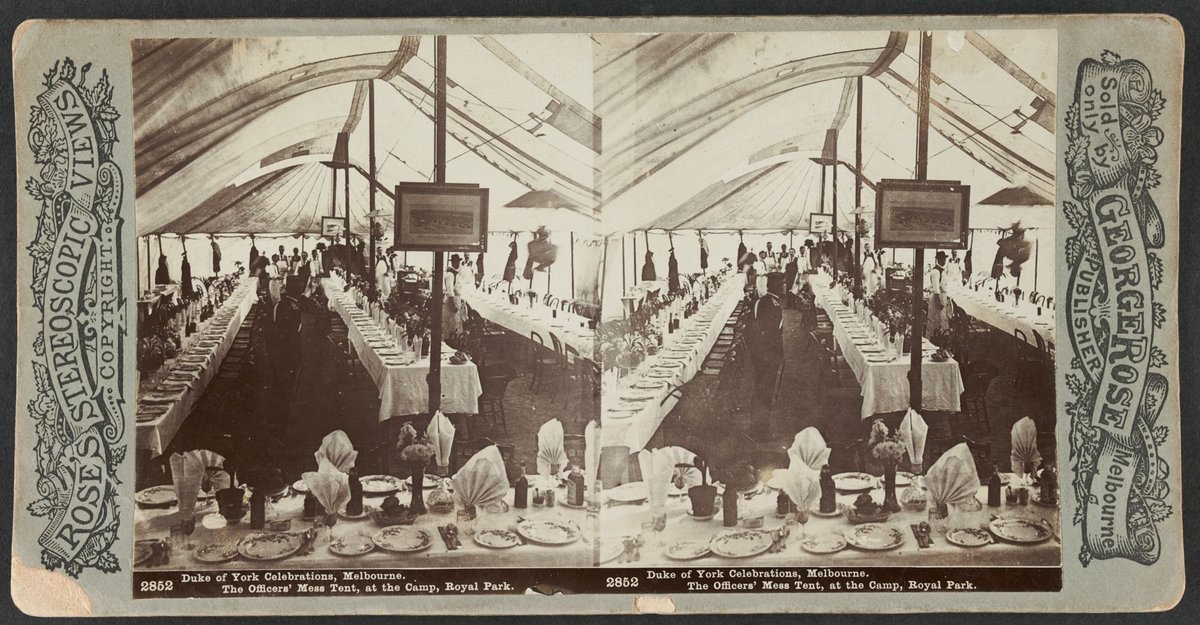 Duke of York Celebrations Melbourne. The Officers' Mess Tent at the Camp Royal Park, Parkville (1901)