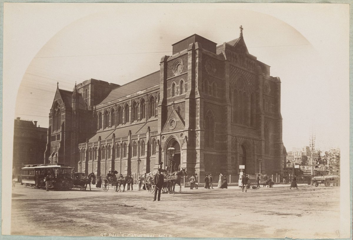 St Paul's Cathedral, Melbourne [exterior, without spires], Melbourne City (1892–1900)