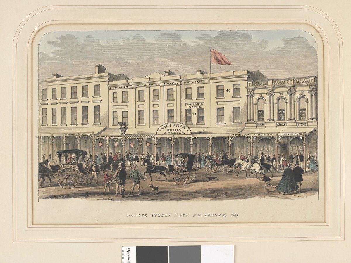 Bourke Street East, Melbourne, 1865, Melbourne City