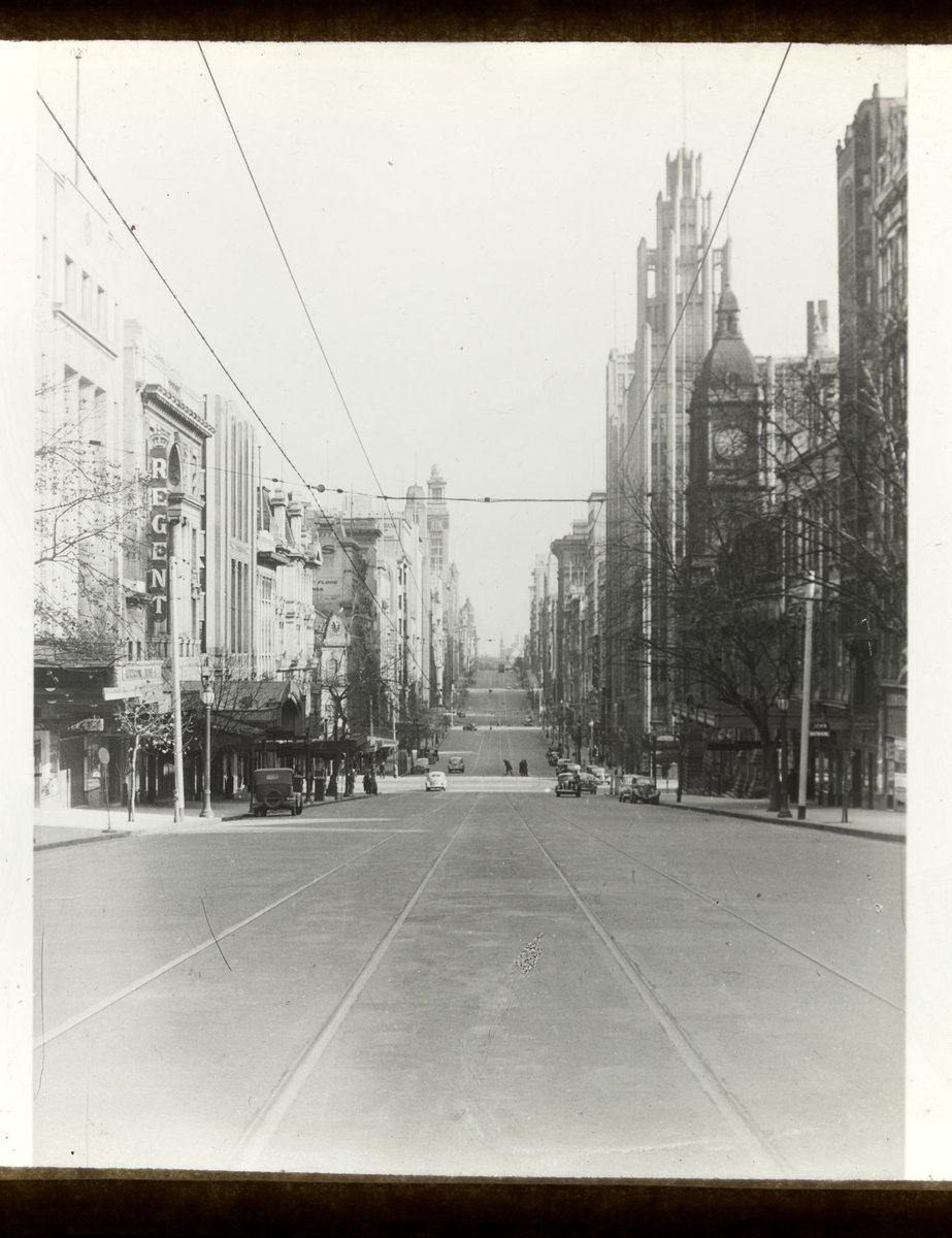 Collins Street, Melbourne, looking west, between Russell and Swanston Streets, Melbourne City (1910–30)