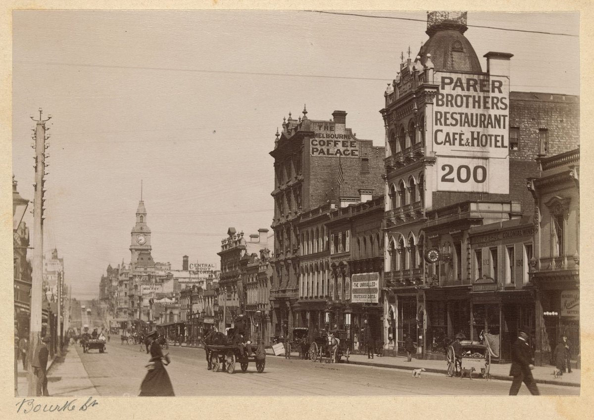 Bourke St, Melbourne City (1895)
