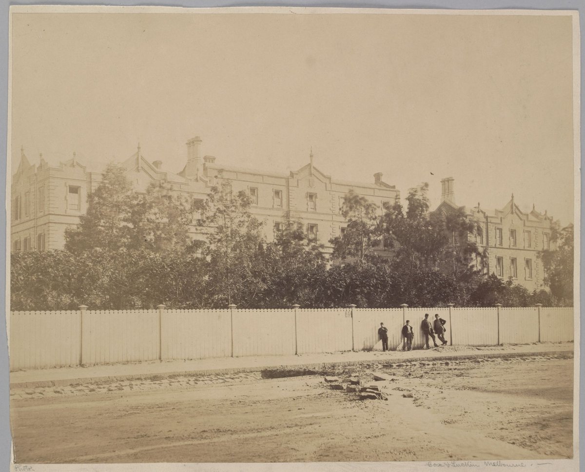 Melbourne Hospital, Lonsdale Street, Melbourne City (1861)