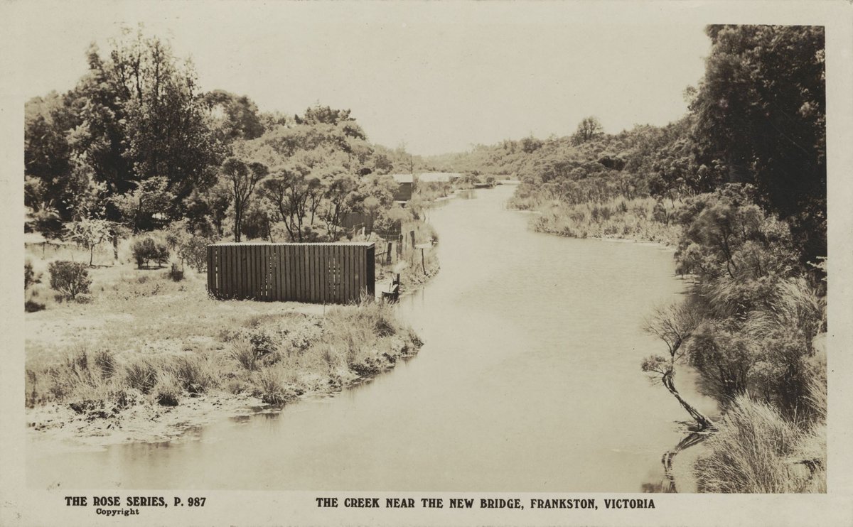 THE CREEK NEAR THE NEW BRIDGE, FRANKSTON, VICTORIA (1910s)