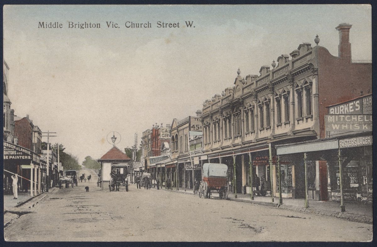 Middle Brighton Vic. Church Street W (c. 1908)