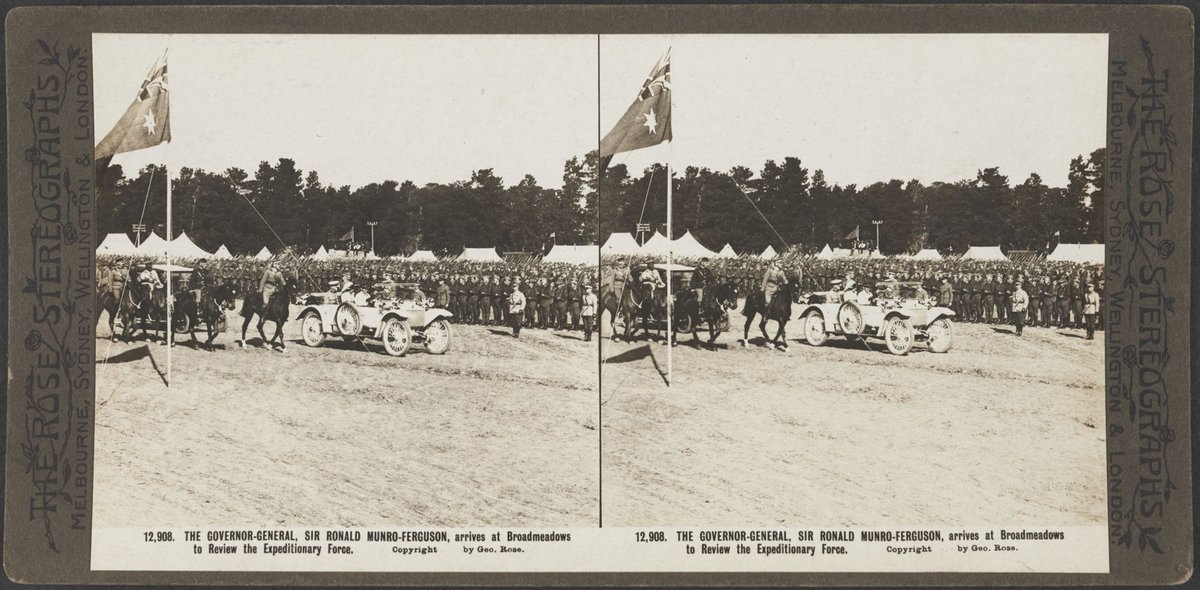 The Governor-General, Sir Ronald Munro-Fergusson, arrives at Broadmeadows to Review the Expeditionary Force (1914–18)