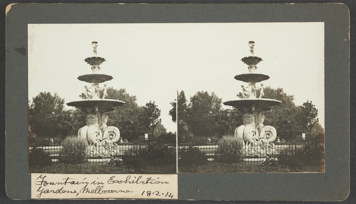 A Fountain in Exhibition Gardens, Melbourne (1914)
