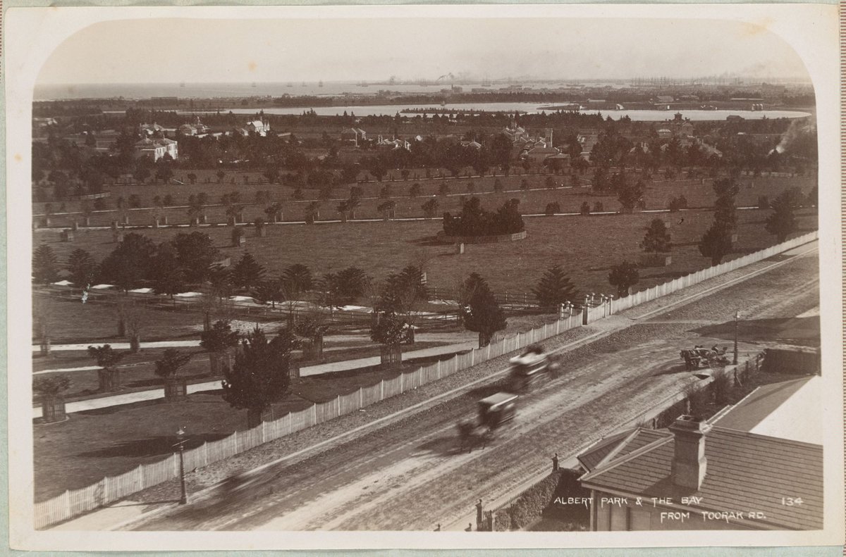 Albert Park & Bay from Toorak Rd (1892–1900)