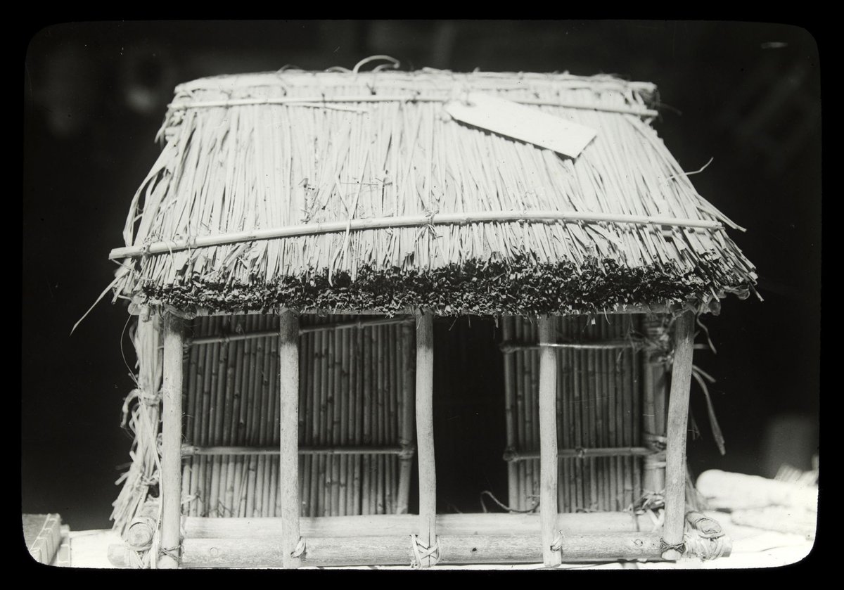 Model of a thatched hut, probably for stall at Missions Bazaar, Melbourne Town Hall, Melbourne City (1915–24)