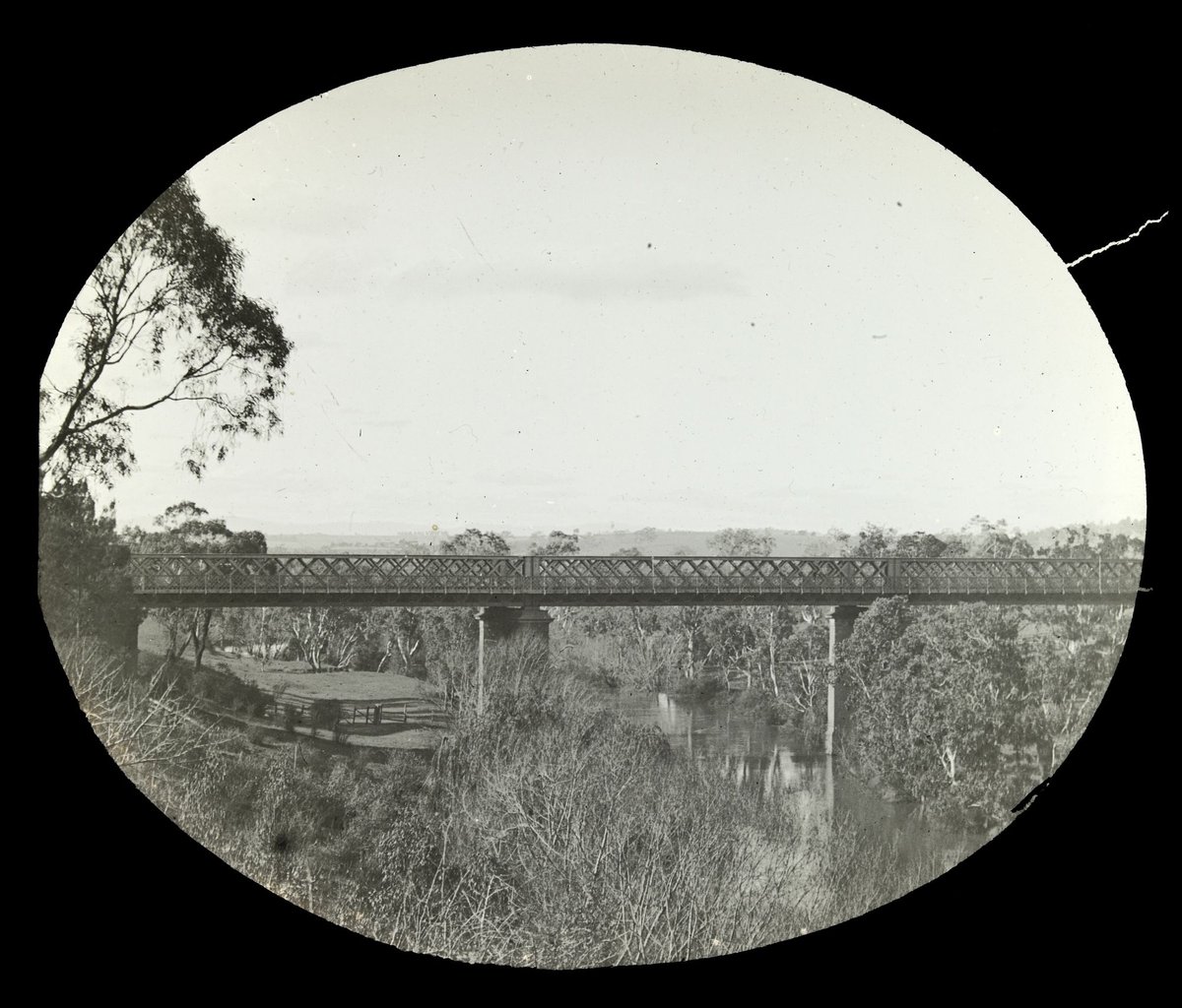 Railway viaduct over the Yarra River, country Victoria (1909)
