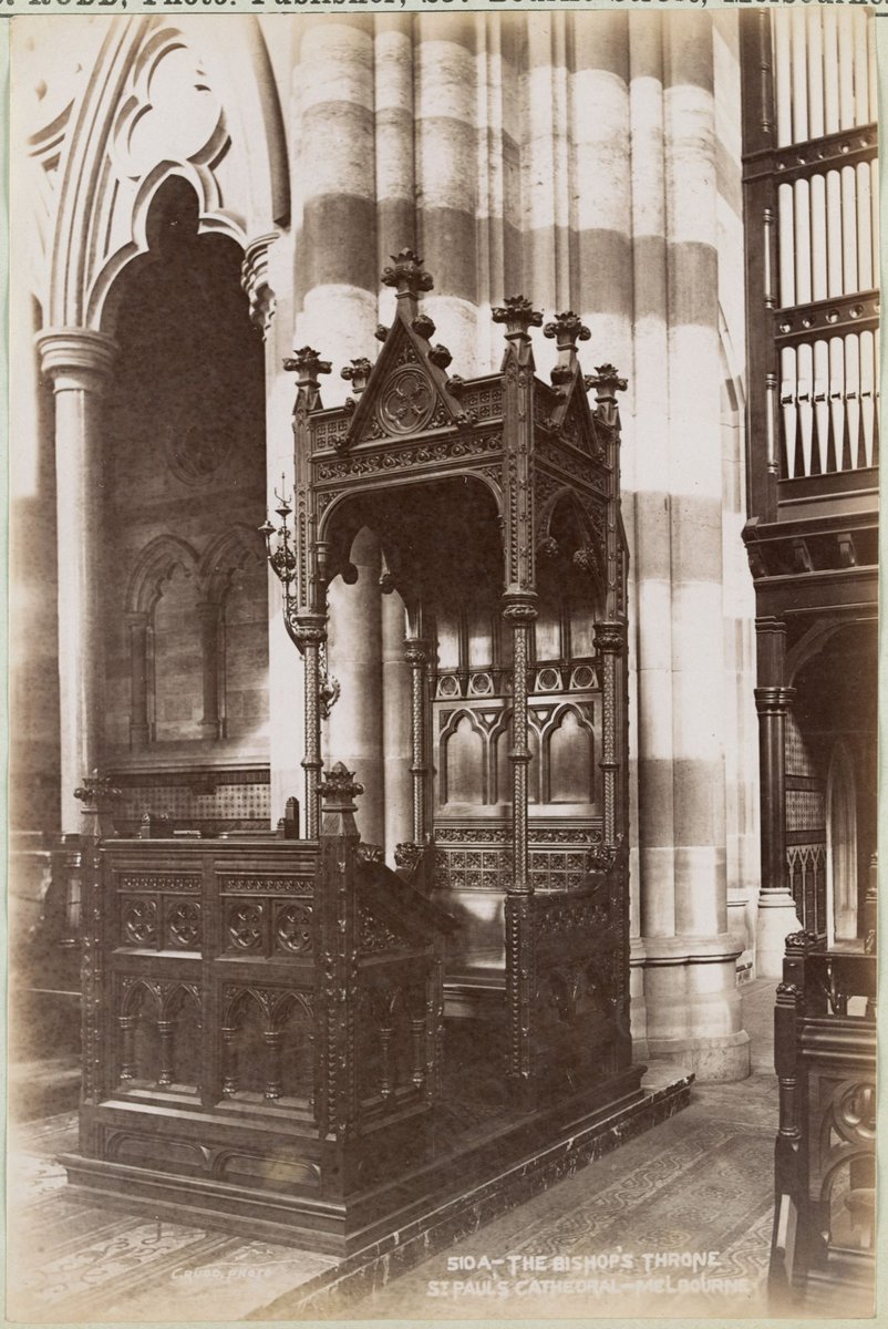The Bishop's Throne St Paul's Cathedral Melbourne, Melbourne City (1892–1900)
