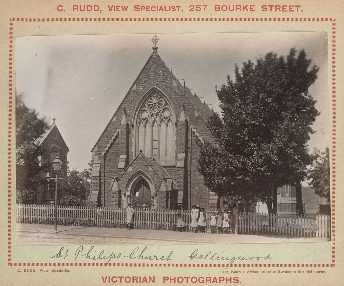 St. Phillip's Church, Collingwood [exterior with children] (1892–1900)