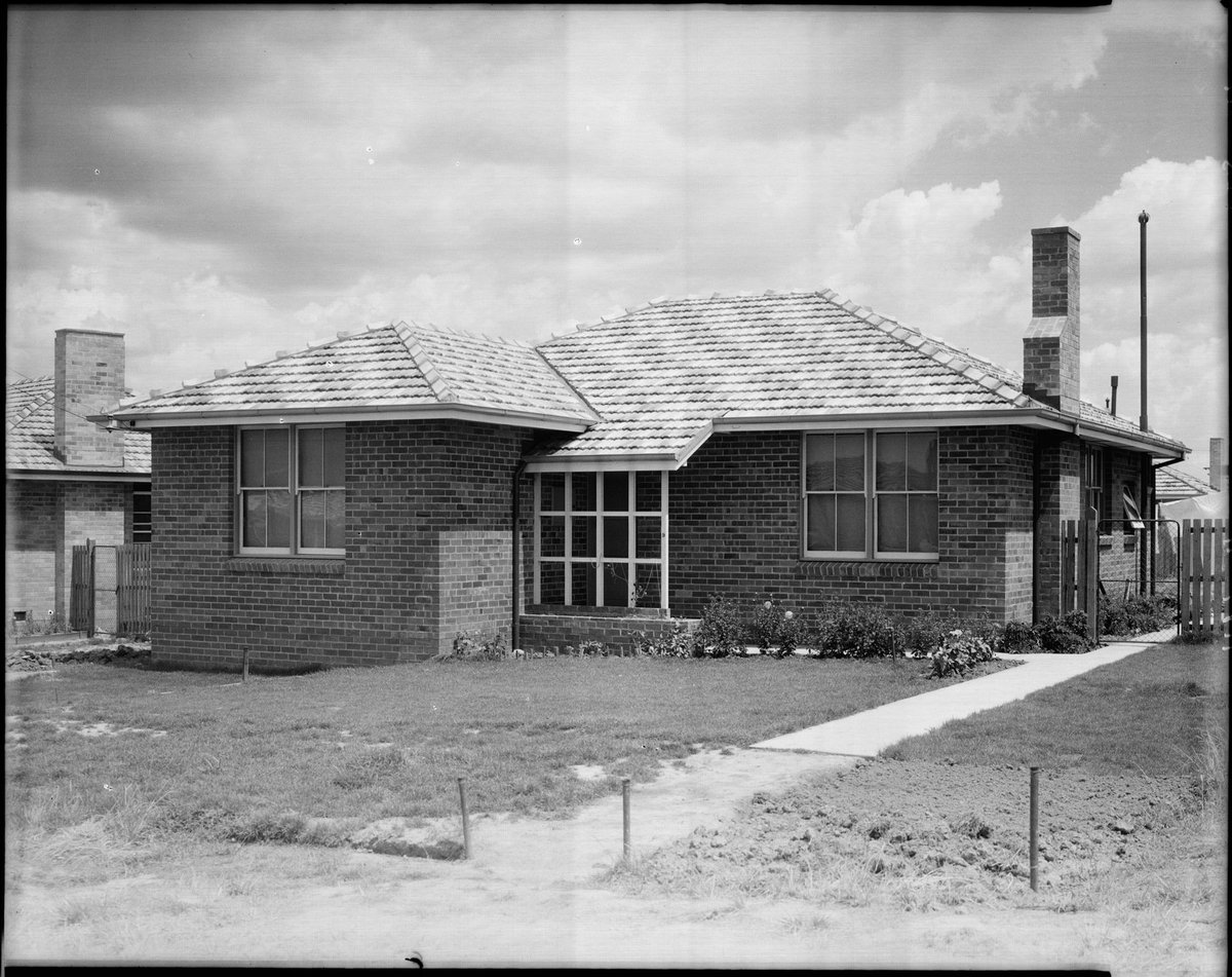 Housing Commission home with timber entrance portico, Coburg, Preston and Heidelberg area (c. 1947)