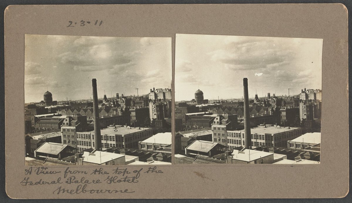 A View from the top of the Federal Palace Hotel, Melbourne (1911)