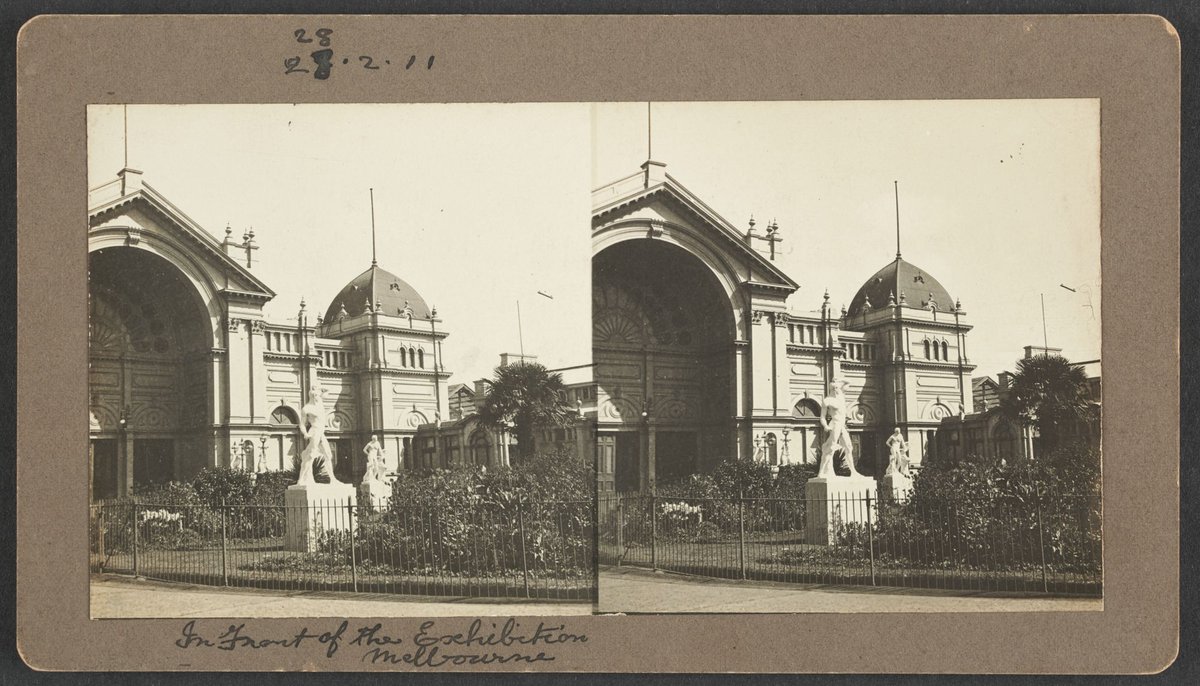 In front of the Exhibition, Melbourne (1911)