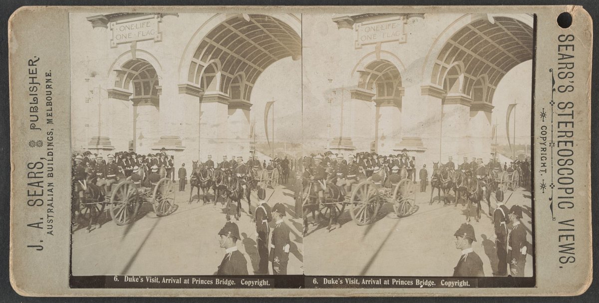 Duke's Visit, Arrival at Princes Bridge, Melbourne City (1901)