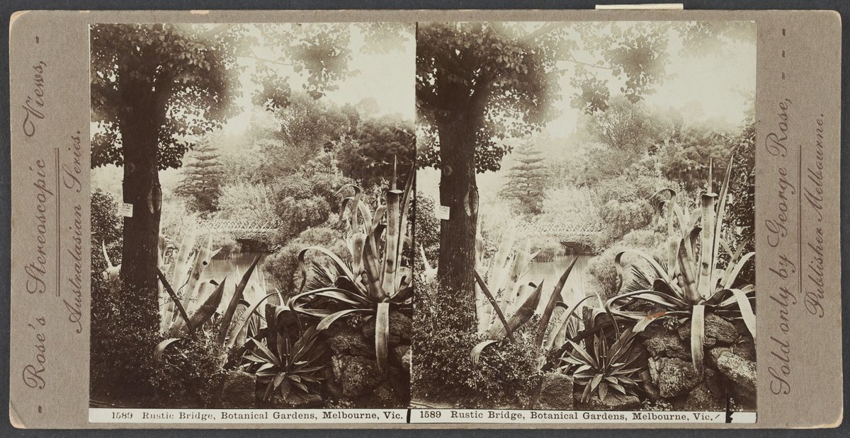 Rustic Bridge, Botanical Gardens, Melbourne, Vic, Melbourne City (1890–1900)
