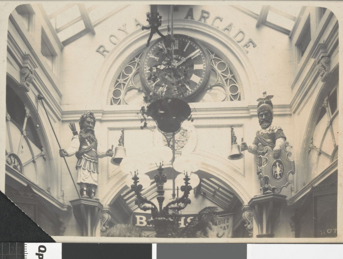 [View of the clock in the Royal Arcade, Melbourne], Melbourne City (1892–1945)