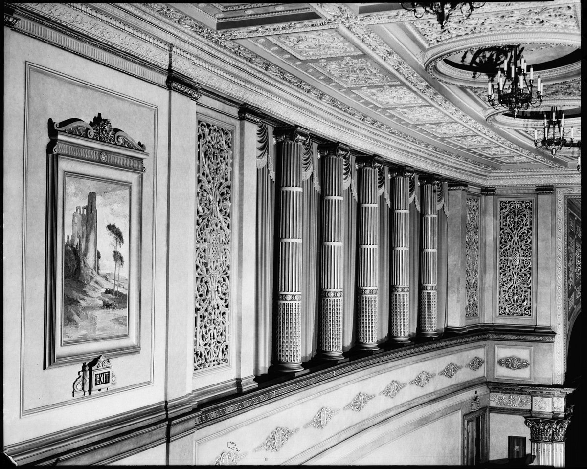 Theatre wall (house left) seen from dress circle, Regent Theatre, Collins Street, Melbourne, Melbourne City (1948)