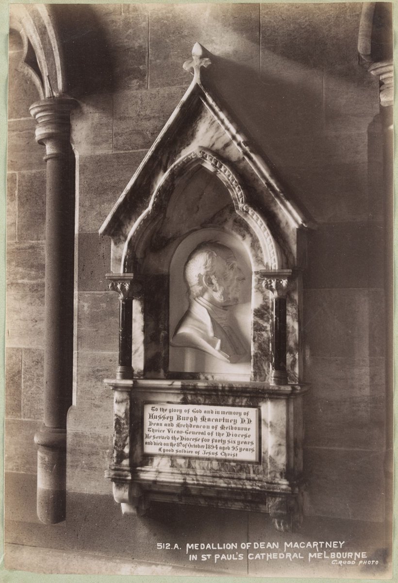 Medallion of Dean Macartney in St Paul's Cathedral, Melbourne, Melbourne City (1892–1900)