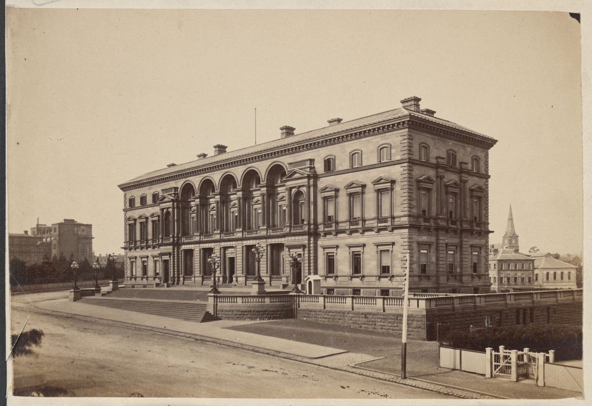 Treasury building East Melbourne, prior to completion of new Treasury building, Melbourne City (c. 1875)