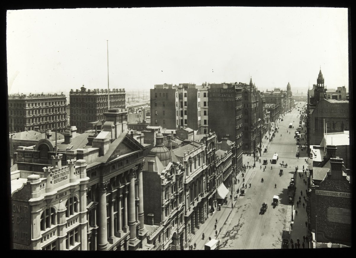 Collins Street, looking West, Melbourne City (c. 1910)