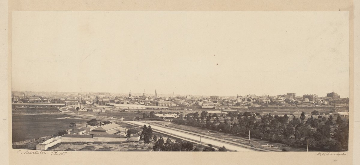 Melbourne from the Military Barracks, St. Kilda Road (866), Melbourne City (1862–79)