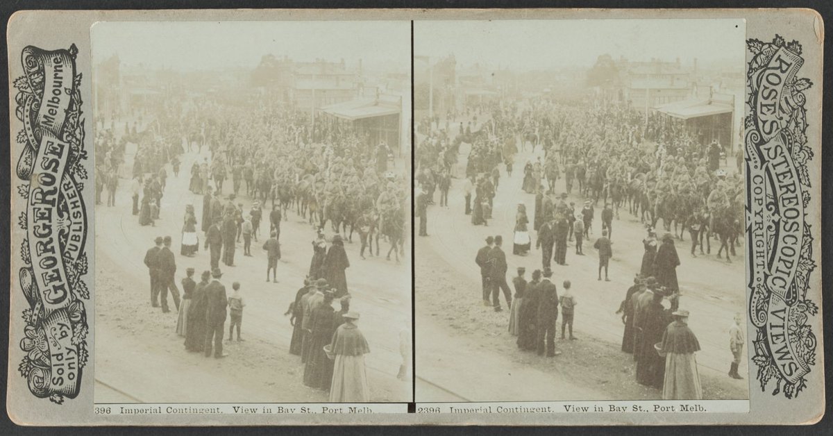 Imperial Contingent. View in Bay St., Port Melb, Port Melbourne (1899–1902)