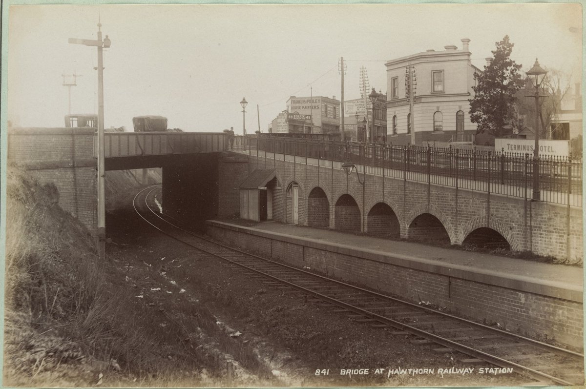 Bridge at the Hawthorn Railway Station (1892–1900)