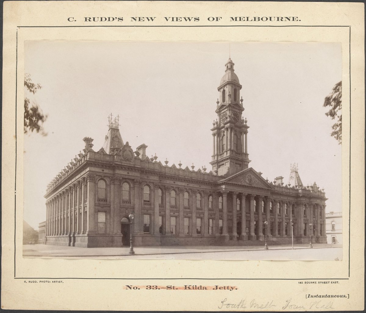 South Melb[ourne] Town Hall, South Melbourne (1892–1900)