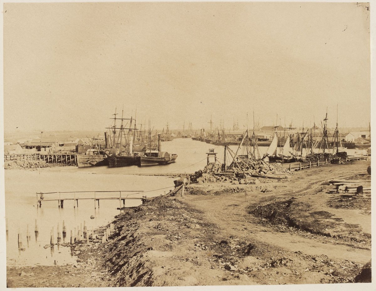 The Yarra below the Falls. Melbourne, Yarra River (c. 1858)