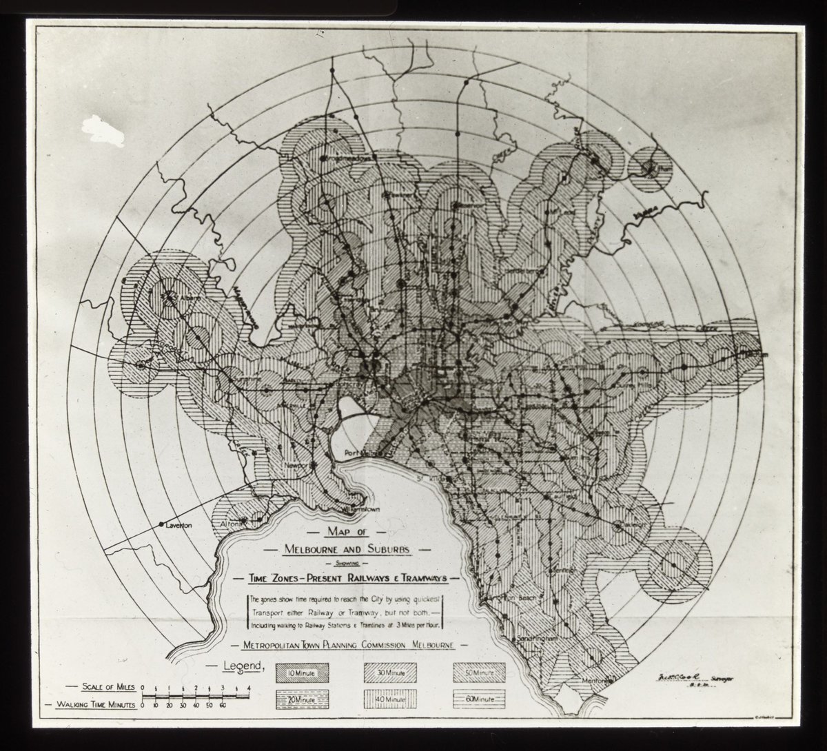 Map of Melbourne and suburbs, [Vic.] (1920–30)