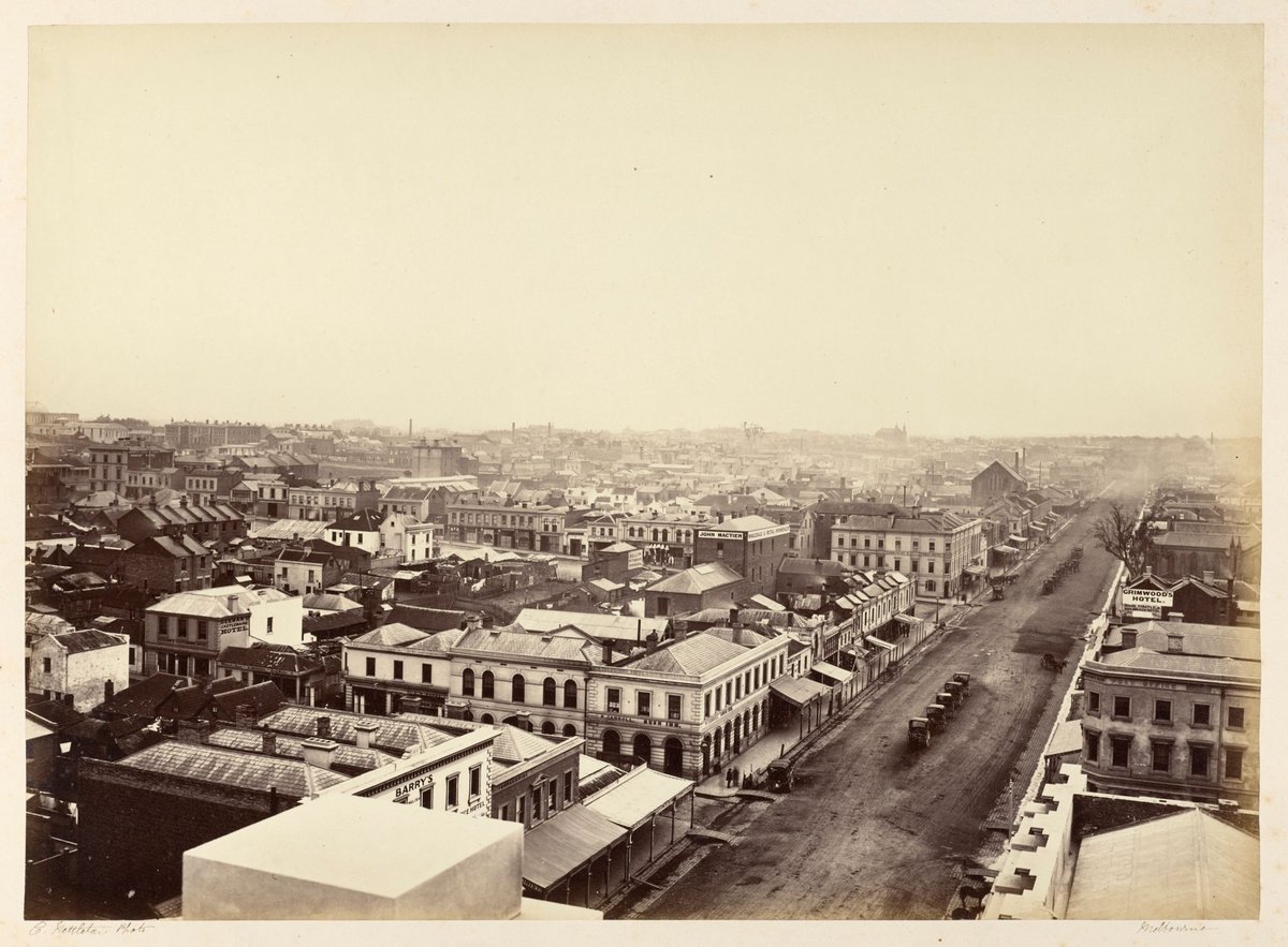 Elizabeth street, North from Post Office, Melbourne City (1867–80)
