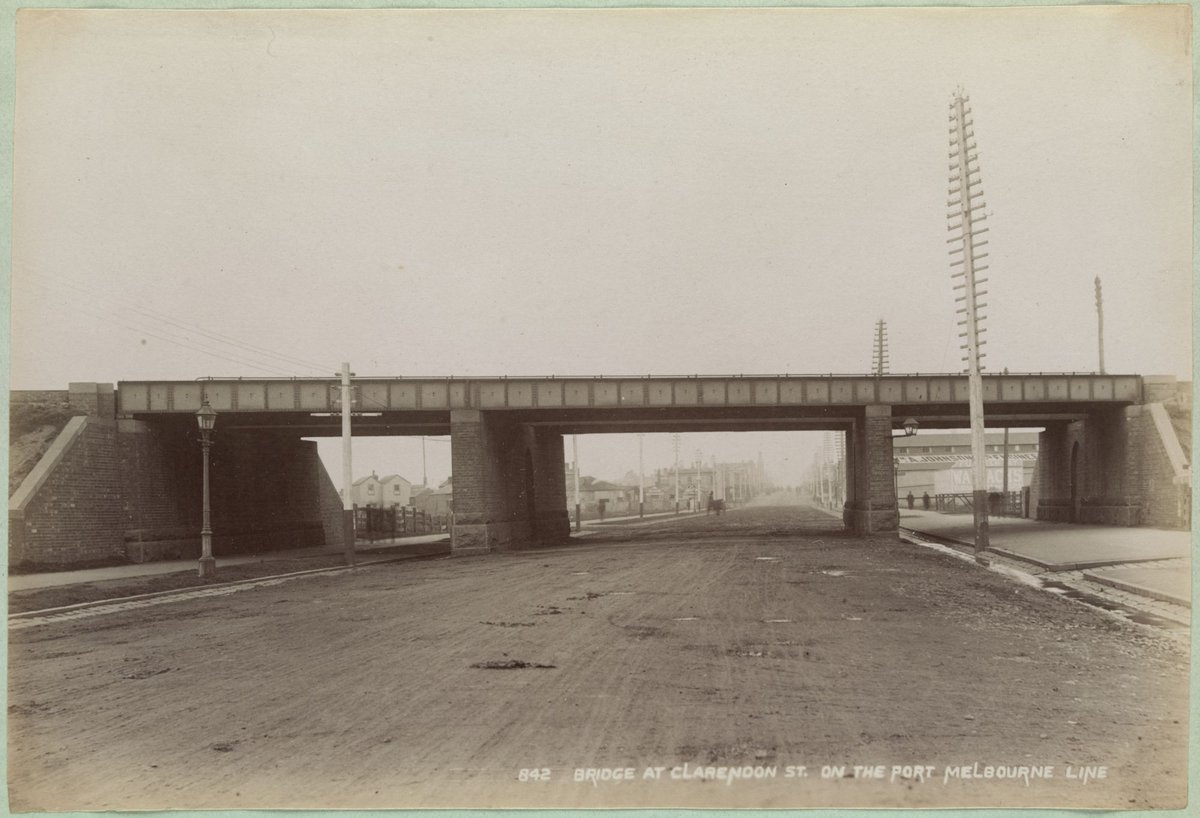 Bridge at Clarendon Street on the Port Melbourne Line (1891–1900)