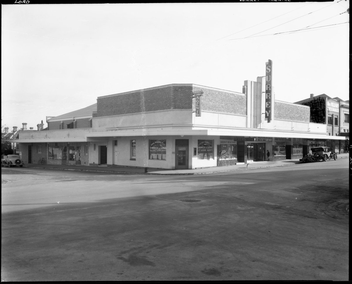 Exterior view of Surrey Theatre, 142 Union Road, Surrey Hills, Victoria (1940?)