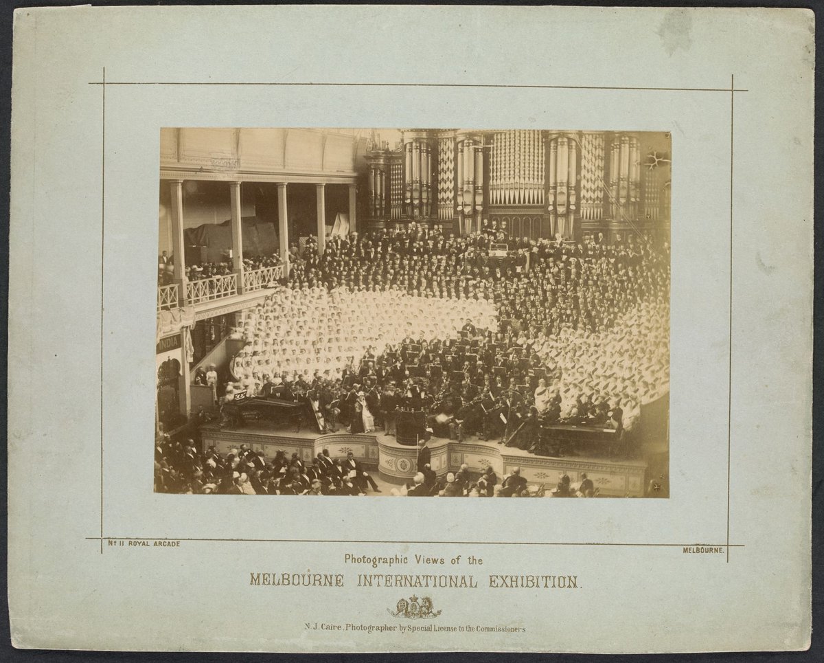 Opening ceremony, singing cantata, at Melbourne International Exhibition (1880–81)