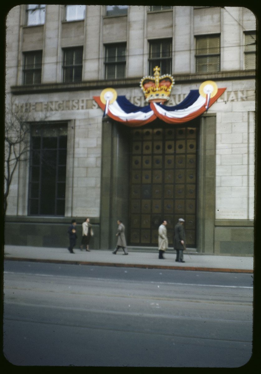 Coronation decorations in Melbourne, Victoria (1953)