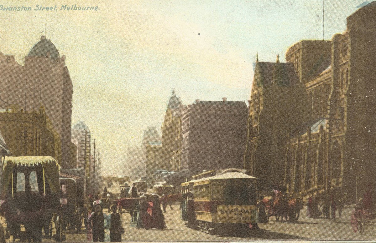 Swanston Street, Melbourne, Melbourne City (c. 1906)