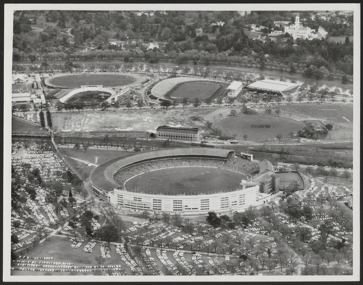 Aerial views of the Melbourne Cricket Ground, East Melbourne (1952–54)