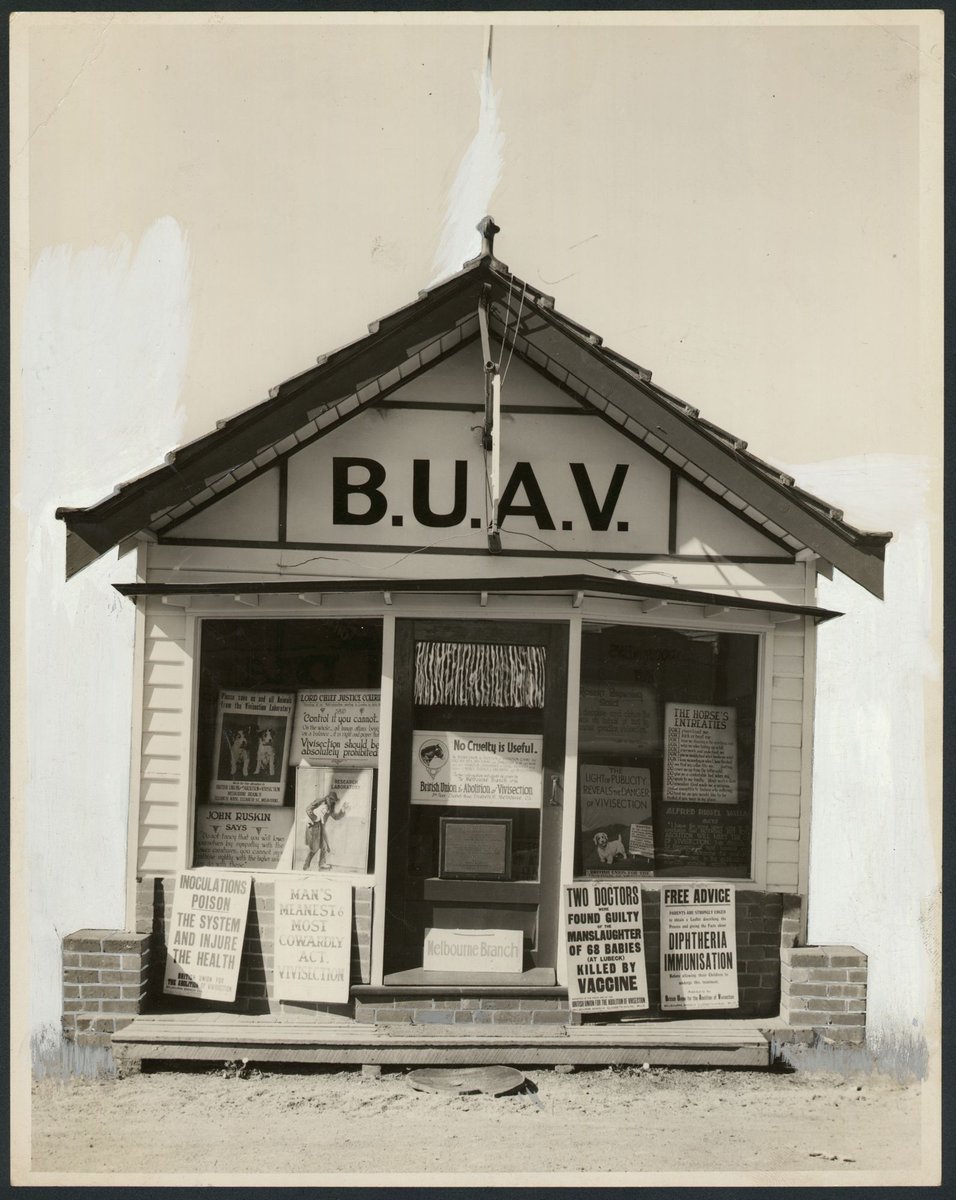 Storefront for British Union for Abolition of Vivisection, Melbourne Branch (1922?)