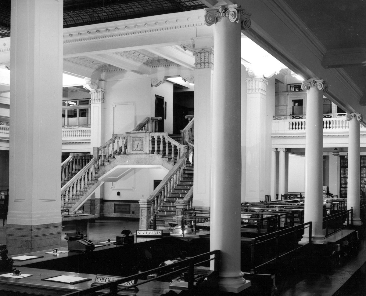 "Interior, Banking chamber, National Bank of Australasia, 279 Collins Street, Melbourne", Melbourne City (1953)