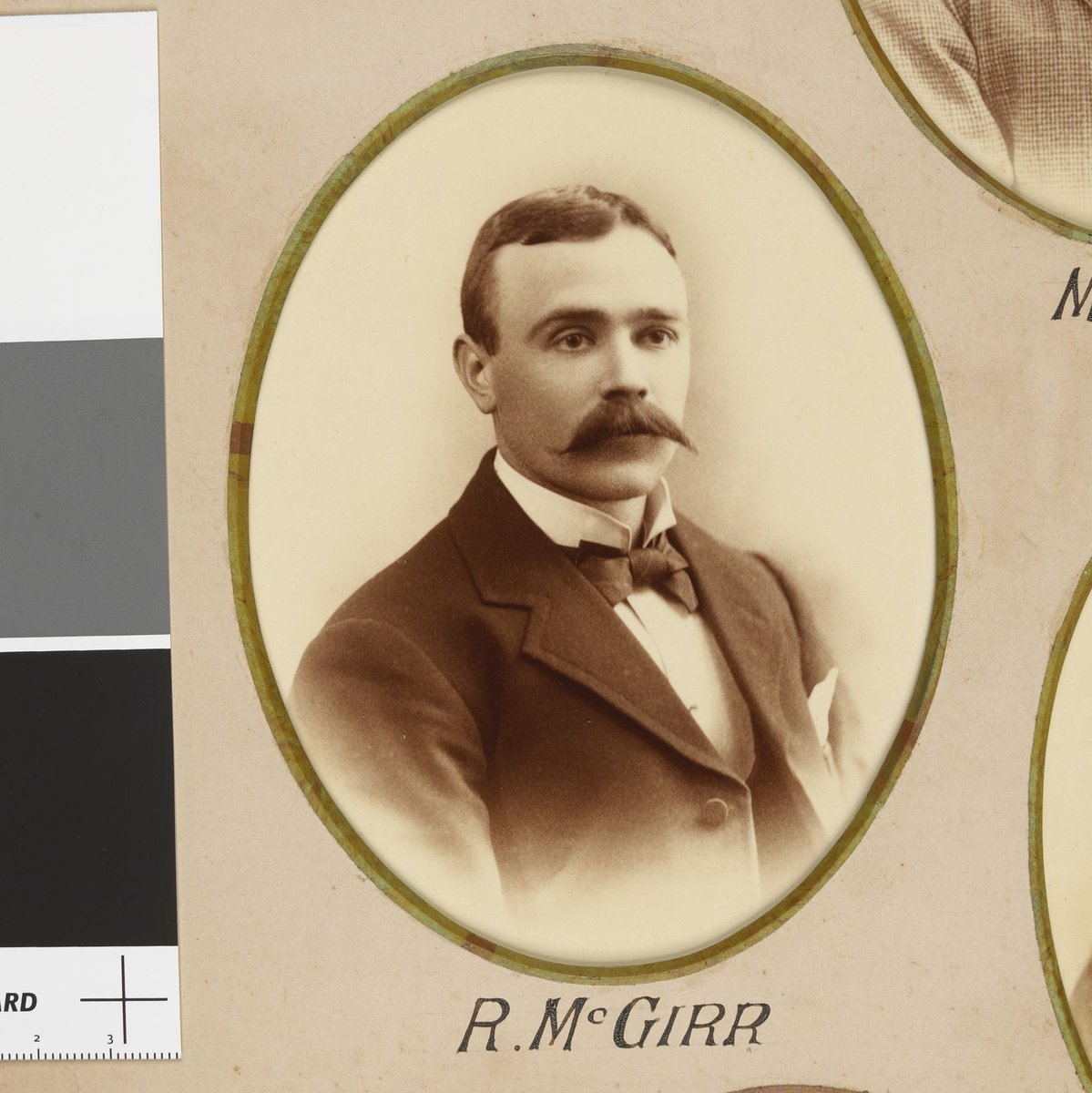 Framed photographs of Joseph Kilmartin and staff of the Camberwell Railway Station presented to Joseph Kilmartin Esq (1900)