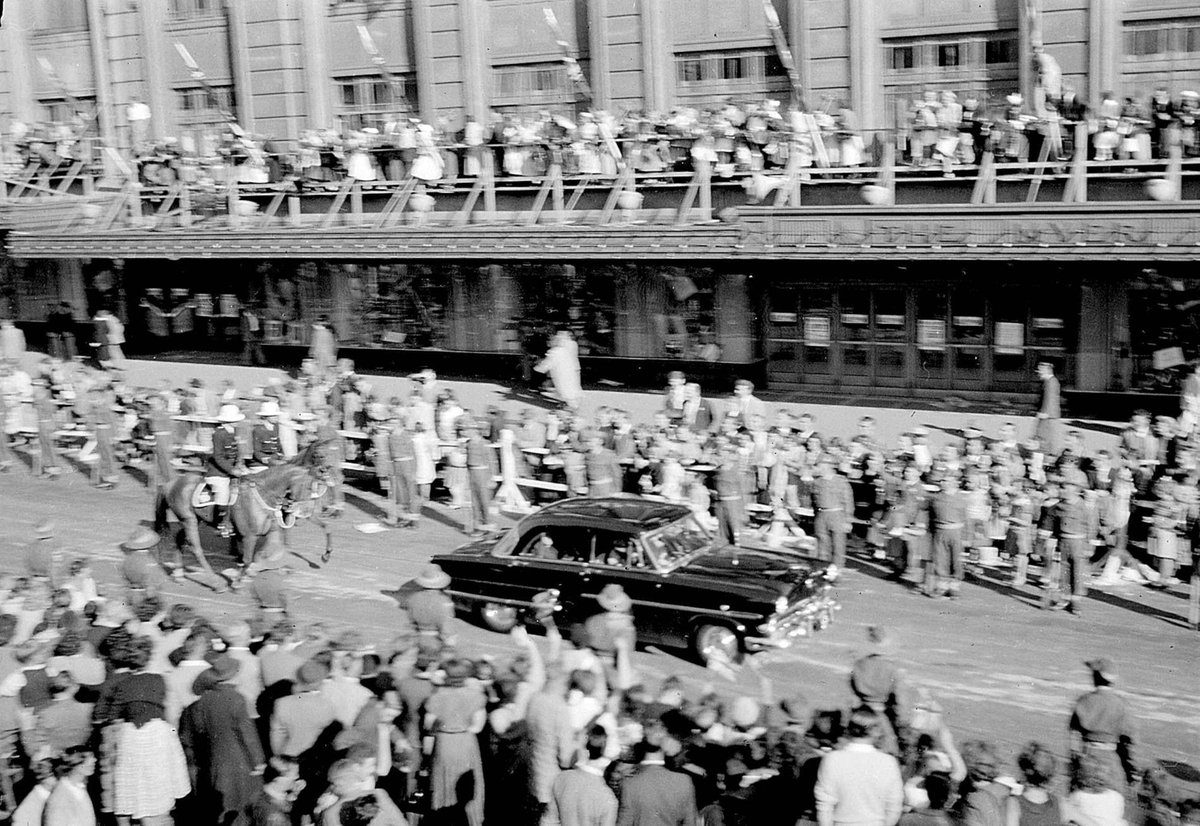 The Royal Visit of Queen Elizabeth II, Lonsdale Street, Melbourne, Melbourne City (1954)
