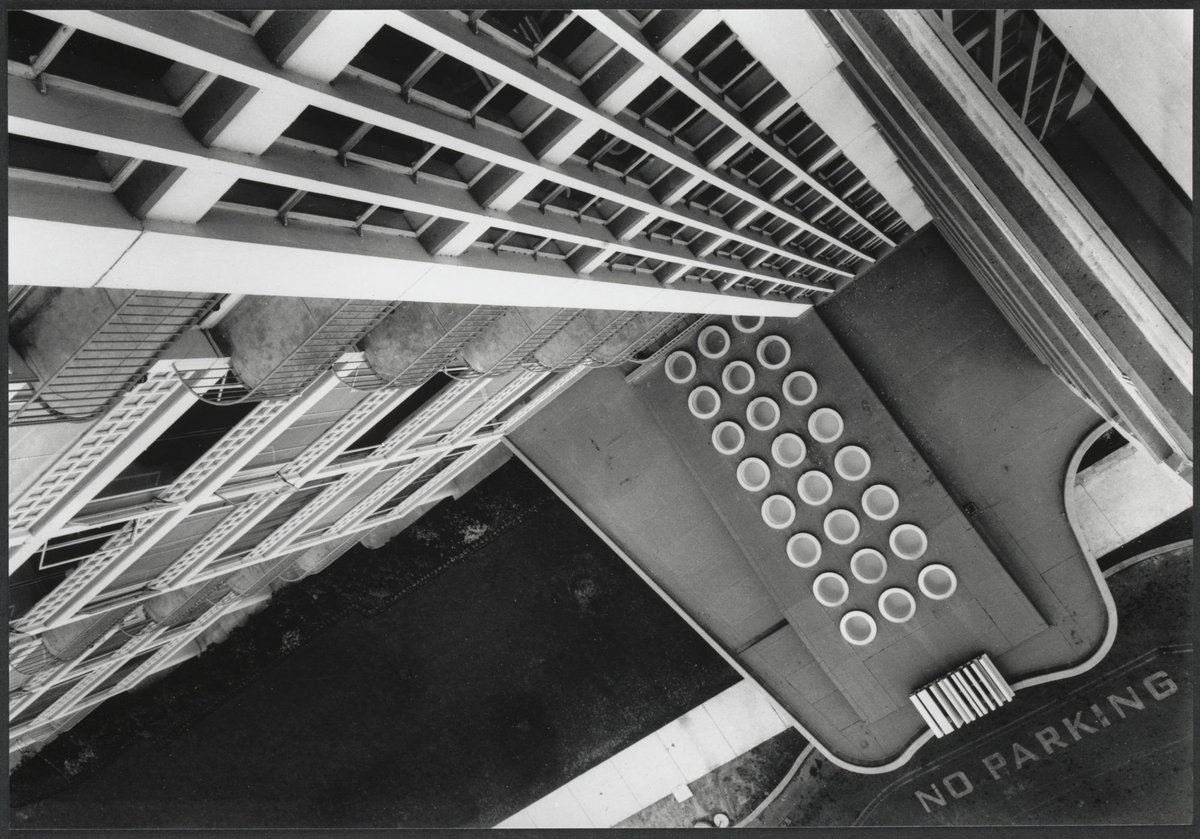"Facade details, Stanhill flats, 34 Queens Road, Melbourne" (1951)
